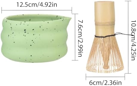 Matcha Whisk and Stand Set,Tea Spoon Ceramic Bowl Kit for Traditional Tea Ceremony - Image 7
