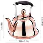 Tea Kettle Stovetop Whistling Tea Kettle 2 Liter Induction/Gas Stove Top Tea Pot Copper Teakettle Teapot Maker Water Boiling Pot - Image 2