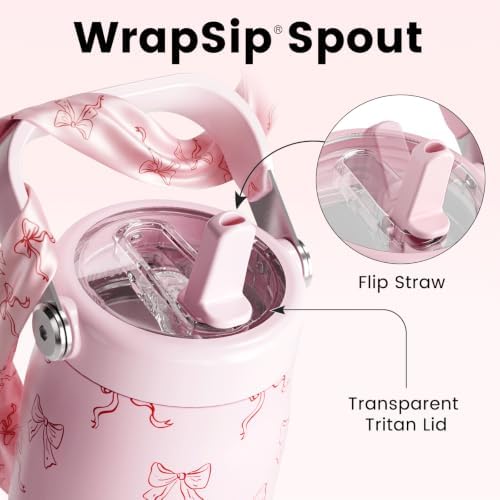 Fjbottle WrapSip 24 oz Insulated Tumbler with Flip Straw and Handle - Image 3