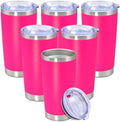 20 oz Tumbler Insulated Tumblers Stainless Steel Coffee Mug,Hot Pink 6PCS by Providethebestproducts