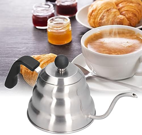 Stainless Steel Pour Over Coffee Kettle, Gooseneck Kettle with Precision Spout, Stovetop Kettle for Home Barista, Ideal for Gas Electric Induction Stove, for French (1L) - Image 4