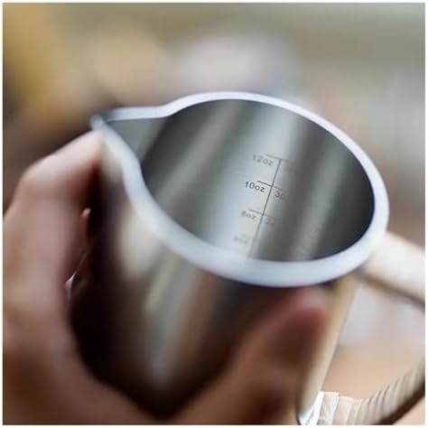 Handmade Rattan Weaving Pointed Mouth Latte Stainless Steel Milk Foam Cup Breakfast - Image 4
