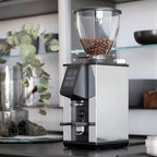 MACAP LEO 55 Touch Burr Coffee Grinder, White – 55mm Flat Burrs, Compact & Quiet, Stepless Micrometric Adjustment, Precision Grinding, Home Espresso Machine Compatible, Touch Screen - Image 2