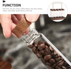 MAGICLULU Glass Coffee Bean Storage Tube with Airtight Lid Wooden Stand - Image 3