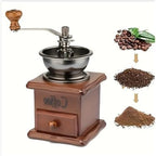 1PCS Manual Coffee Grinder Burr Hand Crank Coffee Grinders Wooden Hand Coffee Grinder Classic Coffee - Image 2