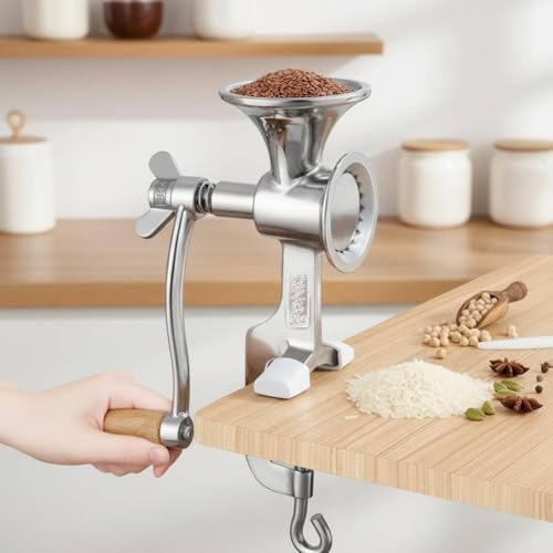 Generic Manual Coffee Grinder Coffee Mill Hand Crank Grinder Burr Grinder Bean Grinder Stainless Steel Body With Adjustable Clamp Stable On Countertops - Image 7