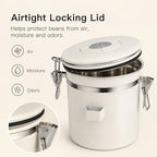 MEGAWISE 1.2L 304 Stainless Steel Coffee Canister with CO2 Valve - Image 5