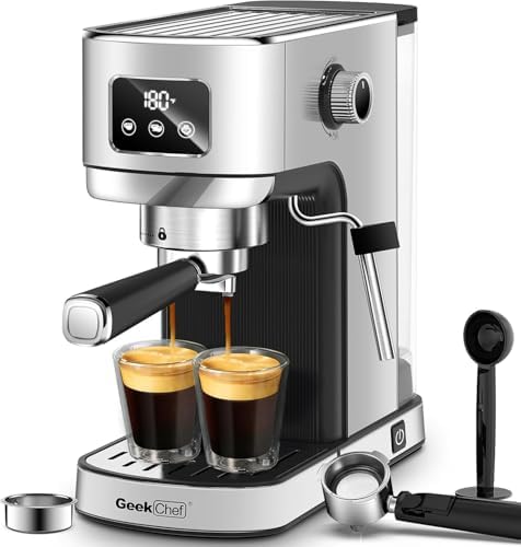 Geek Chef Espresso Machine, 20 Bar Espresso and Cappuccino Coffee Maker with Mill Frother, Cappuccino & Latte Machine for Home by GeekChef