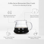Coffee Server Borosilicate Glass Carafe for Pour Over Brewing and Serving (1 PC) - Image 5