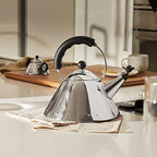 Alessi 9093 B - Design Kettle with Handle and Bird-Shaped Whistle, Stainless Steel and PA, Black - Image 4