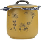Yixing Clay Anti-Caking Storage Jar 8L, 15Lb Rice Canister with Lid by CHINACERAMICARTEXPOCENTER