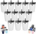 VEGOND 12oz Tumbler Stainless Steel Tumbler bulk Vacuum Insulated Double Wall Travel Tumbler with Lid and Straw Reusable Tumbler, White 12 Pack by VEGOND