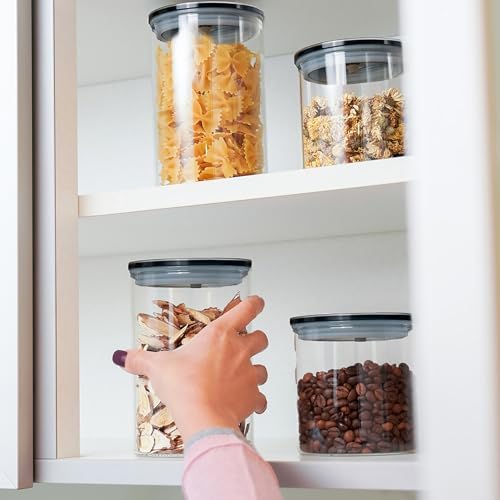 SealVax® Vacuum Coffee Canister Set – 19oz*2 & 32oz*2 Borosilicate Glass Jars with Airtight Lids + Electric Vacuum Sealer for Coffee Beans, Tea & Food Storage. - Image 7