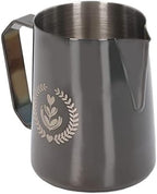 Milk Frother Cup,Frothing Jug Pitcher 600ml Food Grade Stainless Steel Milk Frother Cup Eagle Spout Milk Frothing Jug Silver For cappuccino kettle coffee pot latte coffee cup creamer cups(Black A) - Image 4