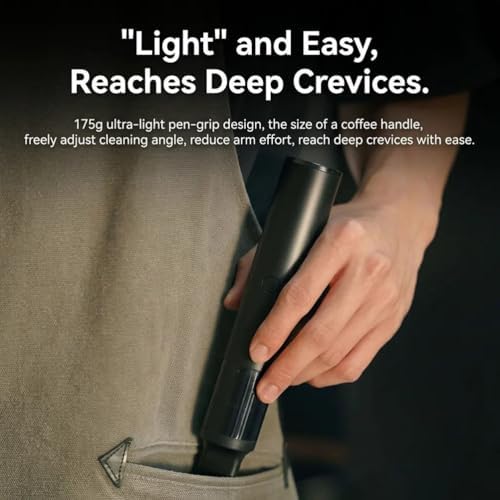 Mini Handheld Coffee Vacuum Cleaner, Rechargeable Portable Desk Vacuum with Powerful Brushless Motor for Cleaning Coffee Grinder Residue and Desktop Home, Deeply Remove Residual Powder - Image 4