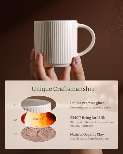 famiware 3oz Espresso Cups and Saucers, Set of 4, Matte White - Image 6