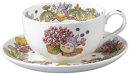 Noritake T97285A/4660-5 Milk Tea Cup & Saucer, 11.8 fl oz (325 cc), My Neighbor Totoro Gajimi Edition, Microwave Safe, 1 Guest, Bone China by Noritake
