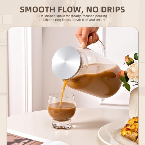 1 Gallon/3.8L Glass Pitcher with Lid and Spout, Borosilicate Glass - Image 4