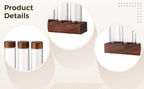 Single Dose Bean Cellar With 6-Hole Walnut Base And Glass Tubes, Coffee Bean Storage, Holds 0.6-0.7 Oz, Professional Display - Image 7