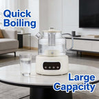 1.2L Glass Electric Kettle, Smart Electric Kettle, Borosilicate Glass, Health Pot with Tea Strainer, Health-Care Beverage Cooker, for Home, Office, or Dorm Use,001 - Image 4