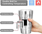 Stainless Steel Double Wall Cups, 16 oz Insulated Tumbler, 4 Pack Unbreakable Stackable Water Tumblers Insulated Metal Cup Premium Drinking Glasses for Travel Camping Home Outdoor - Image 3