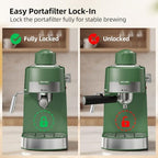 3.5Bar Espreeso Machine 4-Cup Compact Coffee Maker 800W Green - Image 5