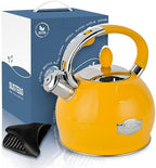 SUSTEAS Whistling Tea Kettle, 2.7QT Food-Grade Steel Teapot, YELLOW - Image 7