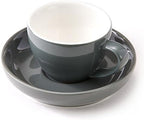 Espresso Cups and Saucers by Easy Living Goods - 3-Ounce Demitasse for Coffee, Set of 4, Assorted Colors (Modern) - Image 6