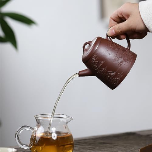 Tea Pots For Loose Tea Chinese Retro Classic Purple Clay Pot Home Office Teapot Retro Style Tea Set Suitable For Most Teas Tea Infuser Pot - Image 5