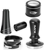 IKAPE 54mm Espresso Tamper Kit 4 in 1 Black, Complete Portafilter accessory set, 53mm Coffee Tamper, WDT Tool, Paper Filters (200pc), Dosing Funnel for Breville Portafilters by IKAPE