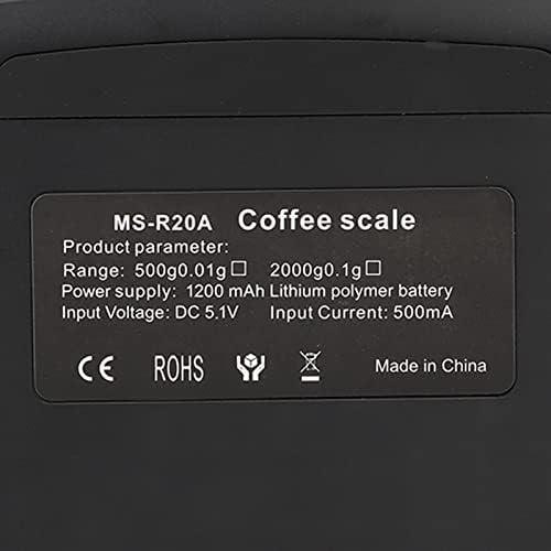 Digital Coffee Scale Rechargeable with Timer 2kg/0.1g High Precision Drip Coffee Kitchen Food Scale with Tare and Piece Counting Functions (500g/0.01g) - Image 6