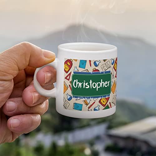 Personalized Math Lesson Single Shot Espresso Cups - Set of 4 - Image 2