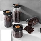 Manual Vacuum Sealed Coffee Can – Borosilicate Glass Tea Jar, Storage Container for Coffee Beans(1800ml) - Image 5