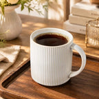 theterra Ceramic Coffee Mugs Set of 6, 14.2 oz Coffee Cups with Handle - Image 7