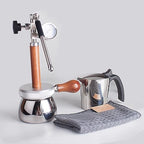 Professional Espresso Pitcher, 350ml Stainless Steel Milk Steamer for Home Baristas, Precise Pressure Gauge, 3-Hole Jet Nozzle Tool for Crafting Café-Quality Latte Art - Image 6