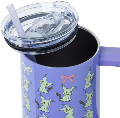 Silver Buffalo Pokemon Cafe Art Mimikyu Stainless Steel Tumbler, 30oz - Image 4