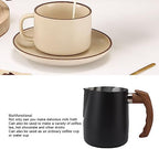Milk Frothing Pitcher, Espresso Milk Frother Cup Inner Scale, 304 Stainless Steel Dripless Spout Coffee Steaming Pitcher with Handle Milk Frothing Jug (1000ml-Matte Black) - Image 2