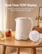 Paris Rhône Electric Kettle, Tea Kettle with 6 Temperature Settings, 1.7L Cordless Hot Water Boiler Heater, Strix Thermostat, Touch Control, Auto-Shutoff/Boil-Dry Protection, Keep Warm, LED Indicator - Image 3