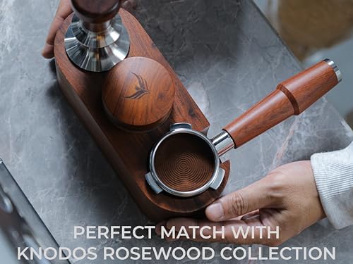 51mm Espresso Distributor Tool KNODOS Rosewood Coffee Distributor Stainless Steel 51 mm Distribution Tool Leveler with Adjustable Depth Premium Espresso Machine Accessories - Image 4