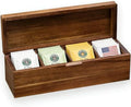 Acacia Wood Tea Bag Organizer with Compartments by liberty