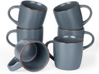 famiware Mercury Coffee Mugs 13 oz, Coffee Mugs Set of 6 with Handle by Famiware