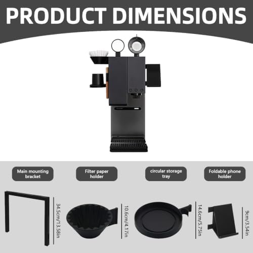 Detachable Coffee Accessory Storage Rack Black Right - Image 3