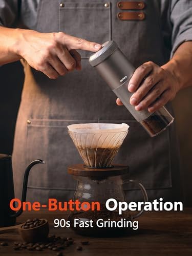 Portable Electric Coffee Grinder, Small and Quiet USB Rechargeable Espresso Grinder with Stainless Steel Blade, for Home, Camping, Car Travel Outdoor Use - Image 2