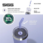 SIGG - Insulated Mug - Travel Mug Helia - With Durable Glass Straw & Cleaning Brush - Leakproof - BPA Free - 18/8 Stainless Steel - 15oz/20oz - Image 5