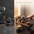 Espresso Tamping Station - Adjustable Portafilter Holder & Tamper Stand, Premium Wooden Coffee Organizer with Silicone Protection, Professional Barista Accessories for Home Cafe - Image 3