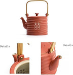Chinese Porcelain Wedding Tea Cup Teapot Set, Ceramic Tea Set for Wedding Party Housewarming Home Decoration (1 teapot 6 tea cups+ gift package) - Image 3