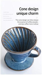 Ceramic Coffee Filter Cup Reusable Filters Maker V Style Funnel Dripper Accessories(Large) - Image 4