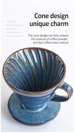 Ceramic Coffee Filter Cup Reusable Filters Maker V Style Funnel Dripper Accessories(Small) - Image 4