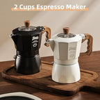 Stovetop Espresso Maker - Italian Coffee Maker for Gas & Electric Stove,Small Moka Pot for Italian and Cuban Café Brewing,2 Espresso Cups, Portable - Image 2