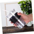 2pcs 450ml Glass Water Cups with Straws and Lids, Cold Brew Coffee and Tea Drinking Bottles with Silicone Sleeve, Reusable Beverage Tumblers for Home and Travel - Image 5